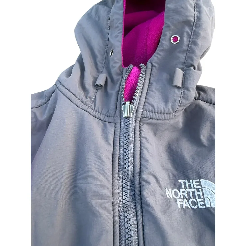 The North Face Fleece Jacket - Magenta/Gray - Size youth large